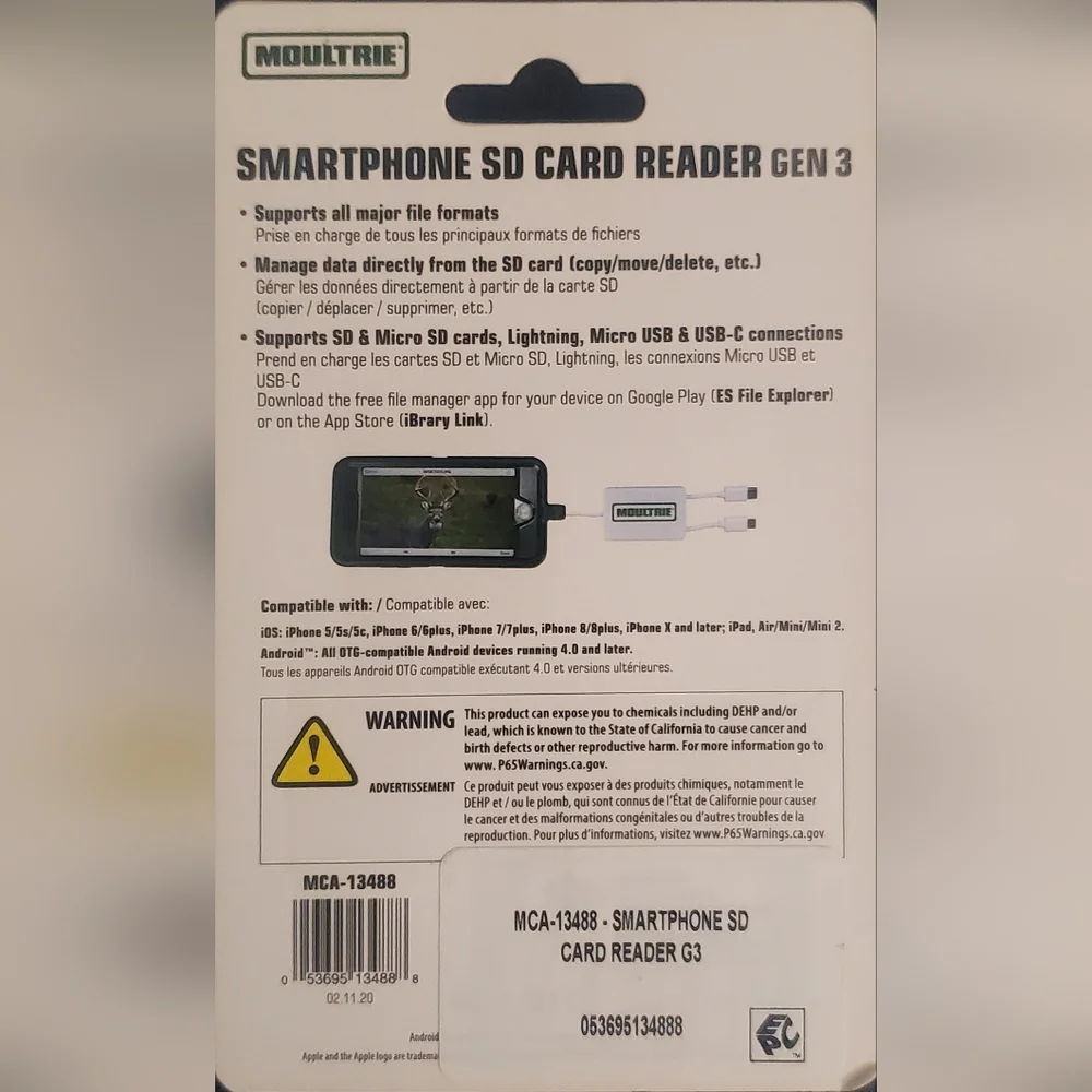 MOULTRIE Smartphone SD Card Reader